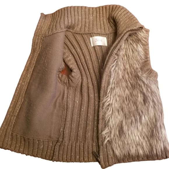 EUC | Justice | Faux Fur | Sparkly | Vest | Size: 5 - Picture 3 of 13